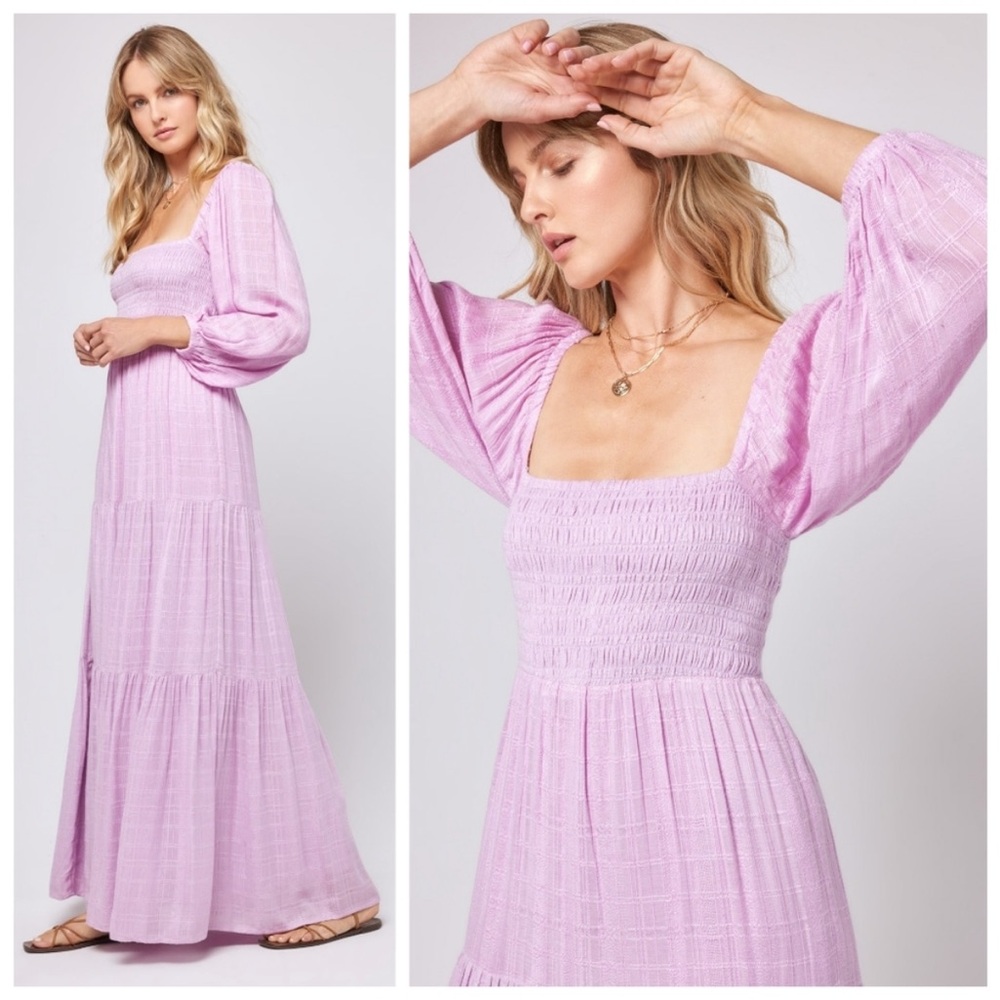 L*SPACE Lilac Prairie Chic Woven Maxi Dress • Lily
